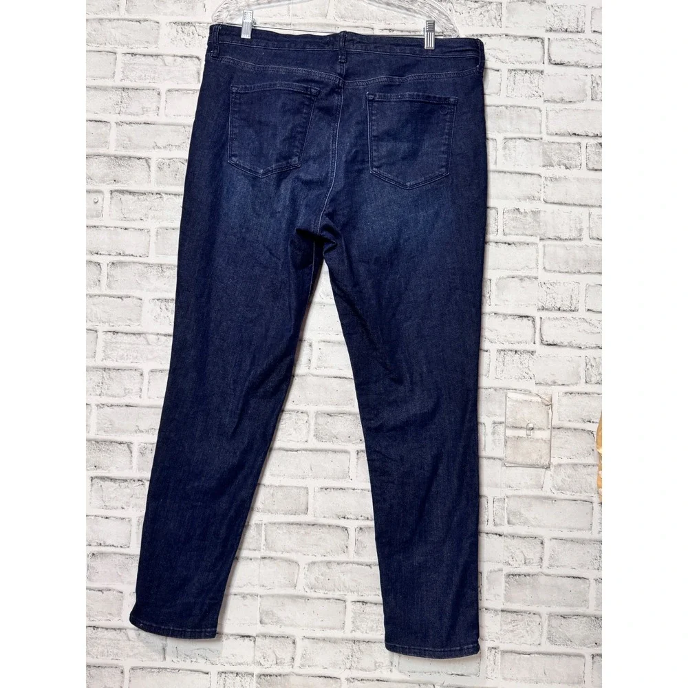 Jessica Simpson Dark Wash Skinny Jeans High Rise Blue Denim Size 16‎
